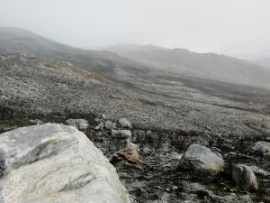 Auffahrt zum Groenlandberg im Regen